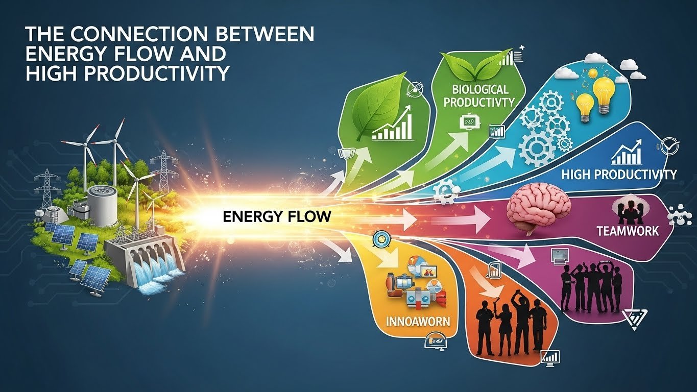 The Connection Between Energy Flow and High Productivity
