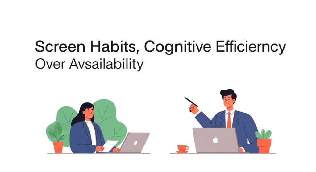 Screen Habits at Work: Cognitive Efficiency Over Constant Availability