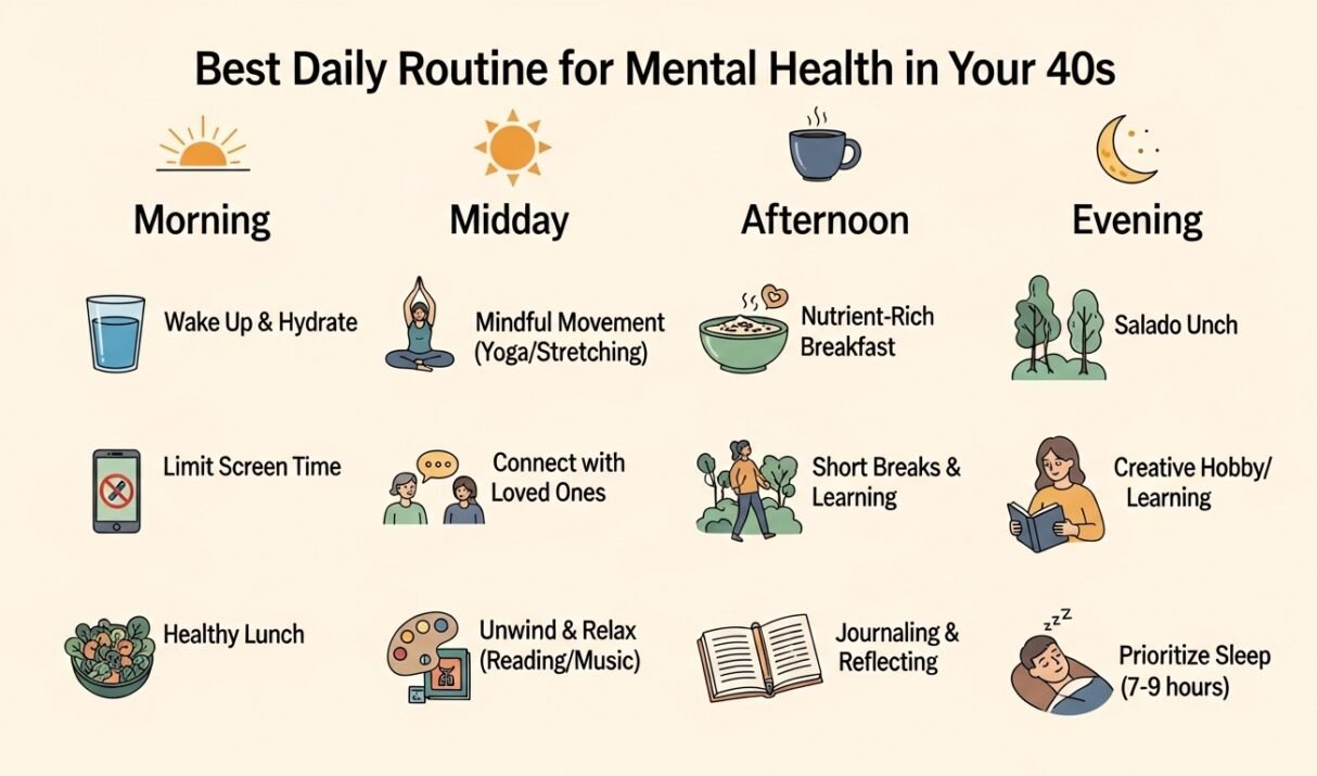 Best Daily Routine for Mental Health in Your 40s