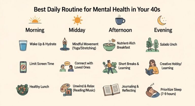 Best Daily Routine for Mental Health in Your 40s