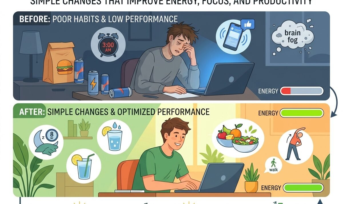 How Lifestyle Habits Affect Daily Performance: Simple Changes That Improve Energy, Focus, and Productivity