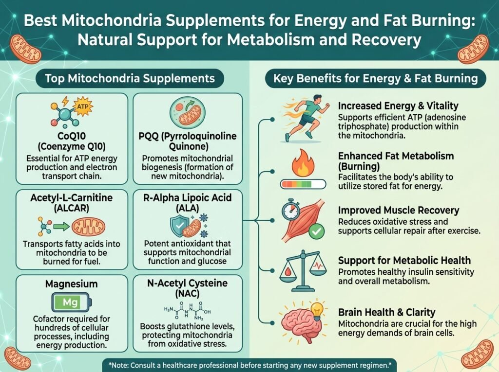 Best Mitochondria Supplements for Energy and Fat Burning