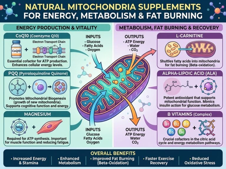 Best Mitochondria Supplements for Energy and Fat Burning