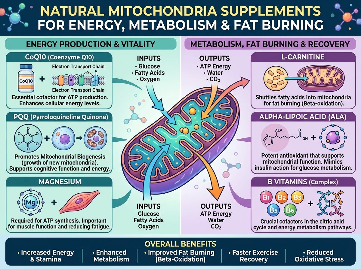 Best Mitochondria Supplements for Energy and Fat Burning