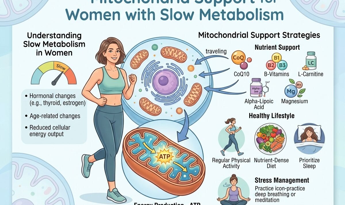 Mitochondria Support for Women with Slow Metabolism: Natural Ways to Boost Energy and Fat Burning