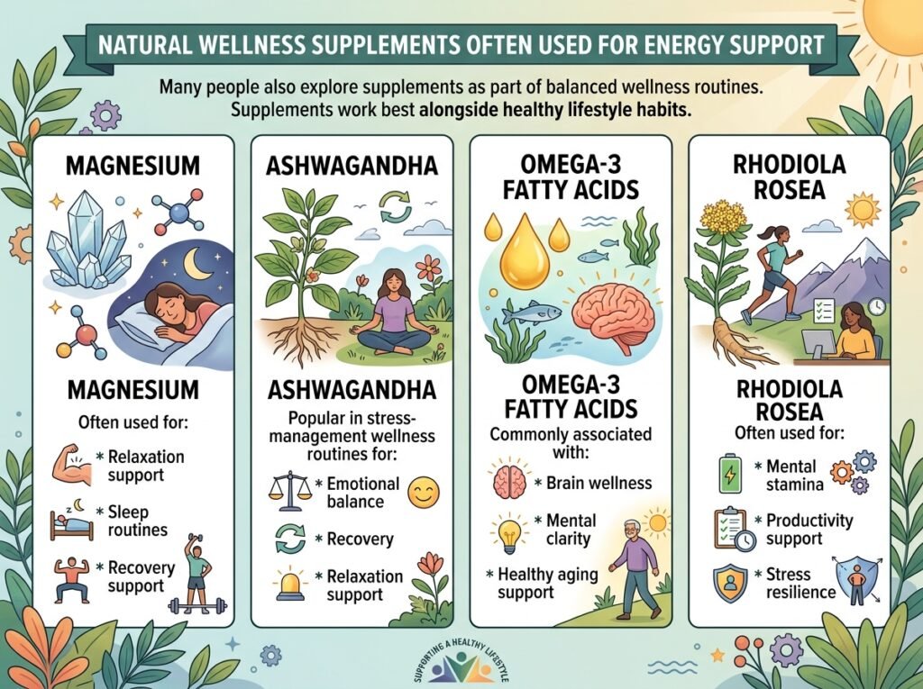 Natural Wellness Supplements Often Used for Energy Support