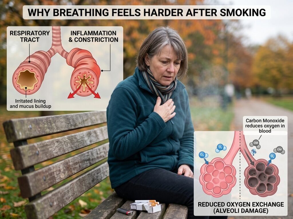 Why Breathing Feels Harder After Smoking